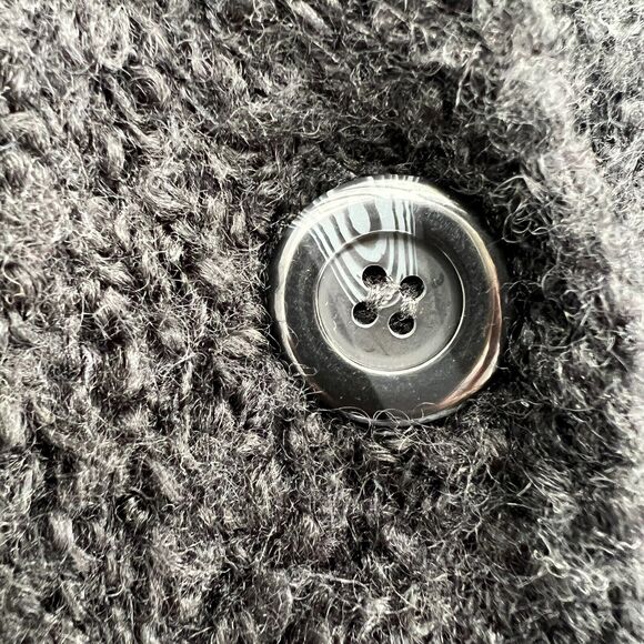 Michael Stars‎ Cardigan Women's Small Teddy Bear Wool Blend Oversized Black - Picture 3 of 6